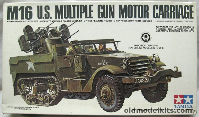 Tamiya 1/35 M16 Multiple Gun Motor Carriage - With 3 Figures, MM-181A plastic model kit